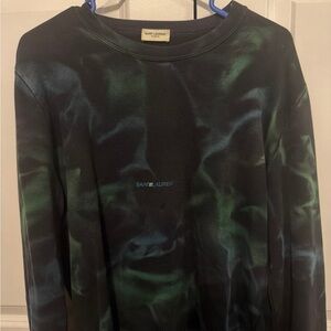 Saint Laurent Black and Green Pullover